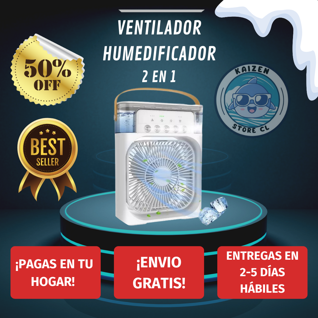 Ventilador Humedificador Aire 2 en 1